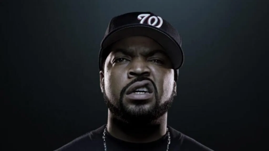 ice Cube posing confidently in a black jacket – legendary rapper and businessman